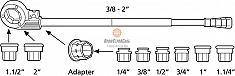 Диапазон применения ручного резьбонарезного клуппа Rothenberger Super Cut Set NPT 3/8"-1/2"-3/4"-1"-1 1/4"-1 1/2"-2"