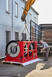 Погрузка гидравлического стыкового сварочного аппарата для пнд труб Gas Fusion Red-1000