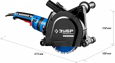 Размеры штробореза Зубр Профессионал ЗШ-П45-2100 ПВТК Размеры штробореза Зубр Профессионал ЗШ-П45-2100 ПВТК