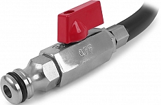 Штуцер с краном адаптера-переходника для алмазного бурения с подачей воды Messer М18 мама-1 1/4 UNC папа+1/2 G мама